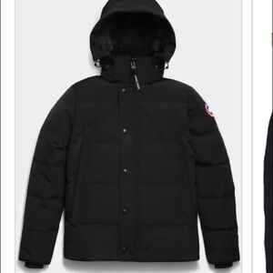 Canada Goose Black Hooded Puffer Jacket